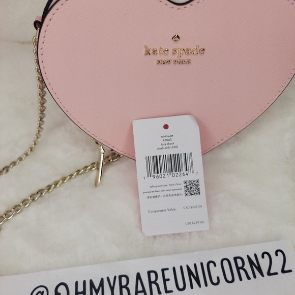 Mini Kate Spade heart ♥️ Love Shack Pink Crossbody - Picture 4 of 16